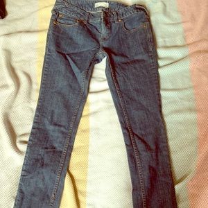 Free people skinny jeans with zippers